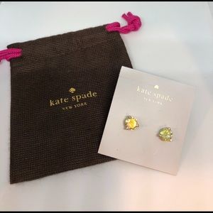 Kate Spade Rise & Shine Earrings with bag.
